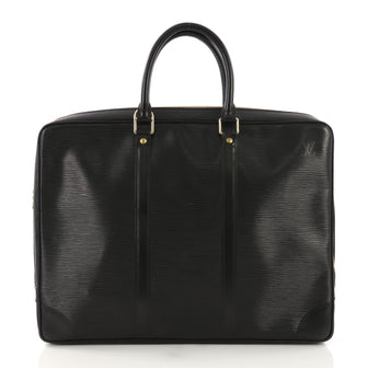 Louis Vuitton Porte-Documents Voyage Briefcase Epi Leather Black 397514