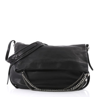 Jimmy Choo Biker Crossbody Bag Leather Large Black 397571