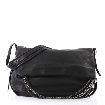 Jimmy Choo Biker Crossbody Bag Leather Large Black 397571