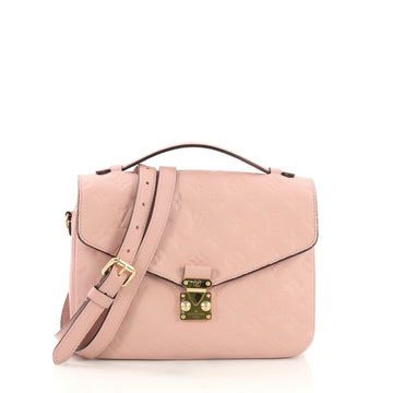 Louis Vuitton Pochette Metis Monogram Empreinte Leather Pink 397611
