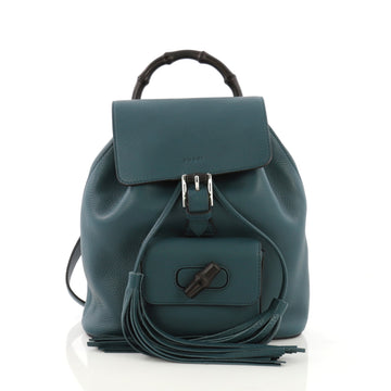 Bamboo Tassel Backpack Leather Mini