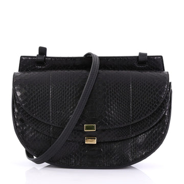 Chloe Georgia Crossbody Bag Python Mini Black 397871