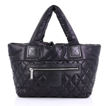 Chanel Coco Cocoon Reversible Tote Quilted Nylon Small Black 3978911