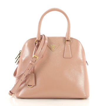 Prada Zip Around Convertible Dome Satchel Vernice Saffiano 397891