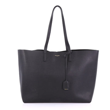 Saint Laurent Shopper Tote Leather Large Black 397897