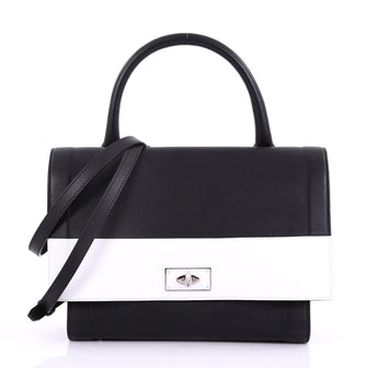 Givenchy Shark Convertible Satchel Leather Medium Black 398151