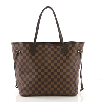 Louis Vuitton Neverfull NM Tote Damier MM Brown 398361