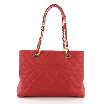 Chanel Grand Shopping Tote Quilted Caviar Red 39847/4