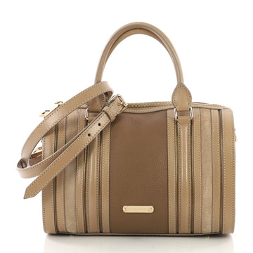 Burberry Alchester Bowling Bag Leather Medium Neutral 398482