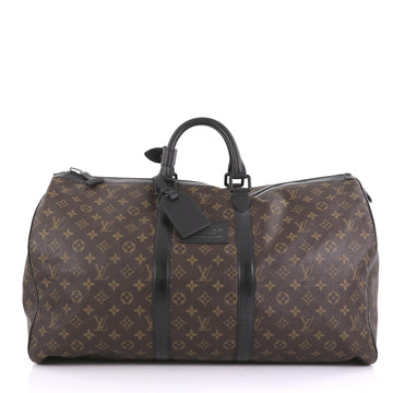 Louis Vuitton Waterproof Keepall Bandouliere Bag Monogram Canvas 55