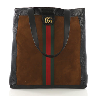 Gucci Ophidia Soft Open Tote Suede Large Brown 398612