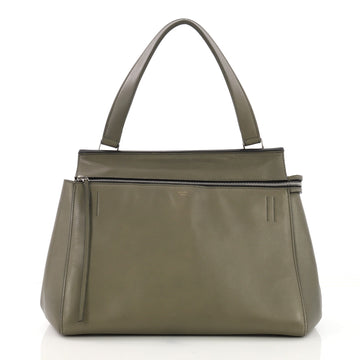 Celine Edge Bag Leather Medium Green 398631