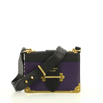 Prada Cahier Crossbody Bag City Calf and Saffiano Leather 398641