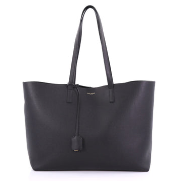Saint Laurent Shopper Tote Leather Large Black 398932
