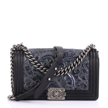 Chanel Cordoba Boy Flap Bag Leather Old Medium Black 3991002