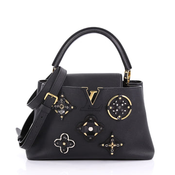 Louis Vuitton Capucines Handbag Limited Edition Mechanical Flowers Leather PM