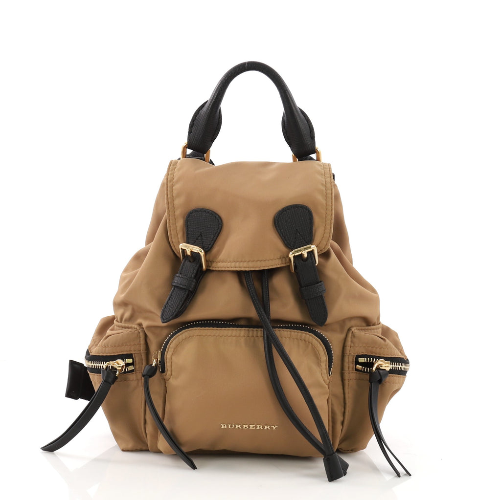 burberry backpack mini rucksack Burberry Rucksack Backpack Nylon with Leather Small Brown 399124