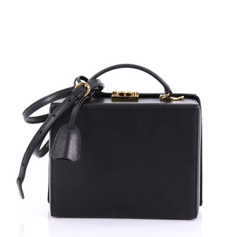 Mark Cross Grace Box Bag Leather Large Black 399151