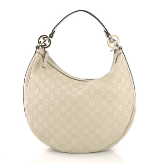 Gucci Twins Hobo Guccissima Leather Medium Neutral
