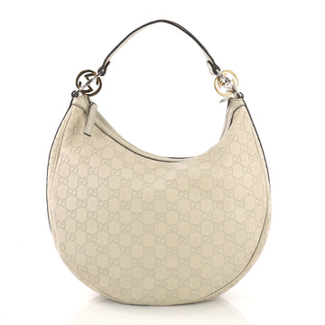 Gucci Twins Hobo Guccissima Leather Medium Neutral
