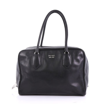 Prada Inside Bauletto Bag Soft Calfskin Medium Black 399571