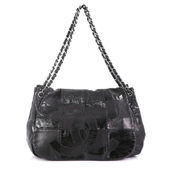 Chanel Brooklyn Patchwork Accordion Handbag Leather and Patent