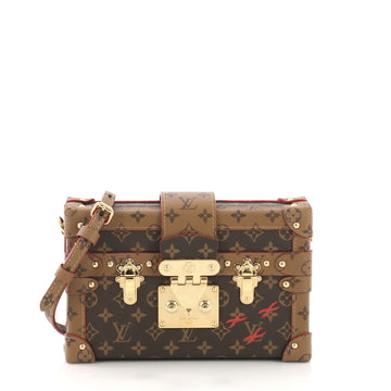 Louis Vuitton Petite Malle Handbag Reverse Monogram Canvas