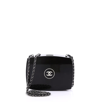 Chanel Compact Powder Minaudiere Plexiglass Black 400252