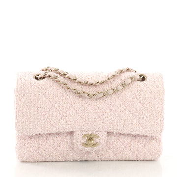 Chanel Vintage Classic Double Flap Bag Quilted Tweed Medium 400281