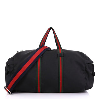 Gucci Technical Duffle Bag Techno Canvas Large Black 400401