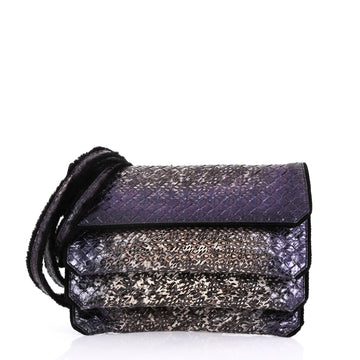 Bottega Veneta Flap Crossbody Bag Intrecciato Karung with Velvet 40044/1