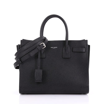 Saint Laurent Sac de Jour NM Handbag Leather Baby Black 400501