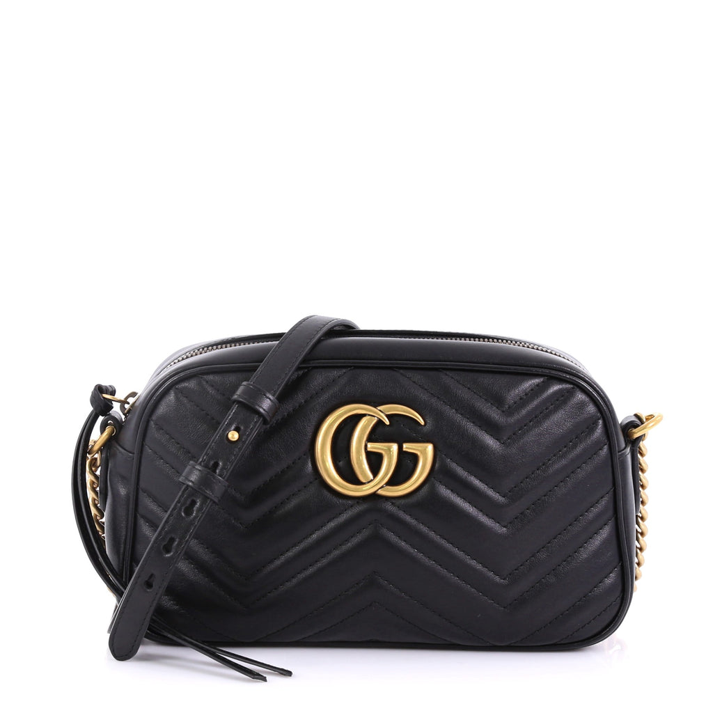 Gucci Pink GG Matelassé Marmont Small Shoulder Bag 