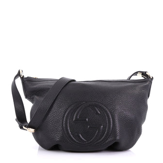 Gucci Soho Messenger Bag Leather Small Black 40066124