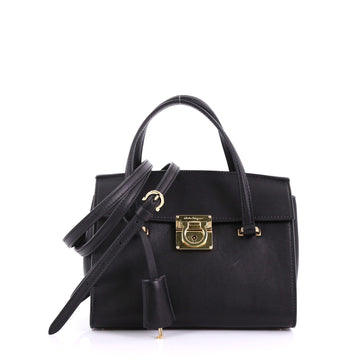 Salvatore Ferragamo Mara Tote Leather Mini Black 4006612