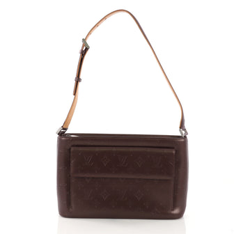 Louis Vuitton Mat Allston Handbag Monogram Vernis Purple