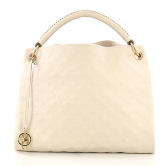 Louis Vuitton Artsy Handbag Monogram Empreinte Leather MM White