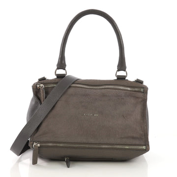 Givenchy Pandora Handbag Leather with Pony Hair Medium Gray
