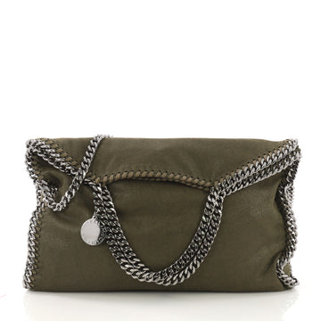 Stella McCartney Falabella Fold Over Bag Shaggy Deer Green 40066185