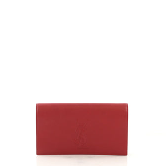 Saint Laurent Belle de Jour Clutch Leather Large Red 40066188