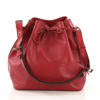 Louis Vuitton Petit Noe Handbag Epi Leather Red