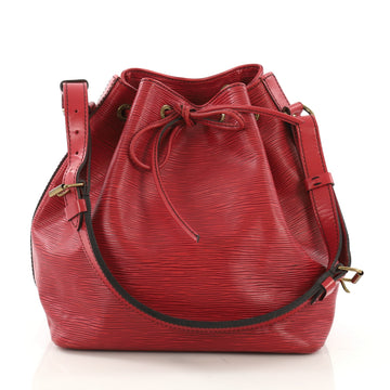 Louis Vuitton Petit Noe Handbag Epi Leather Red