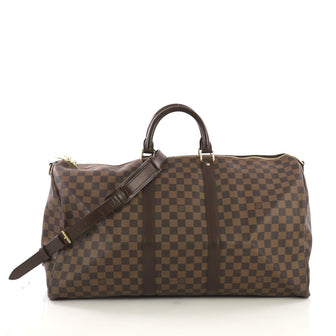 Louis Vuitton Keepall Bandouliere Bag Damier 55 Brown