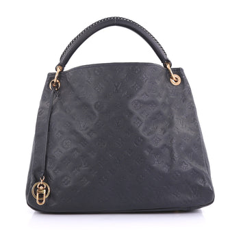 Louis Vuitton Artsy Handbag Monogram Empreinte Leather MM Blue