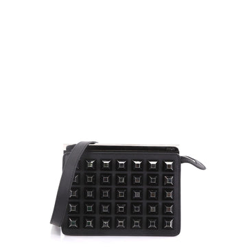 Fendi Demi Jour Chain Crossbody Bag Studded Leather Black 40066248