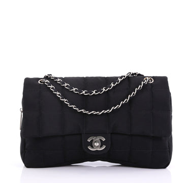 Chanel Chocolate Bar Camera Flap Bag Quilted Nylon Medium 40066249