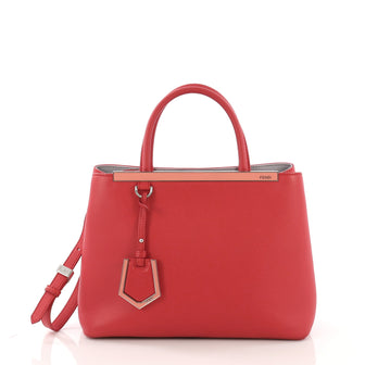 Fendi 2Jours Handbag Leather Petite Red 4006624