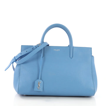 Saint Laurent Rive Gauche Cabas Leather Small Blue 40066255
