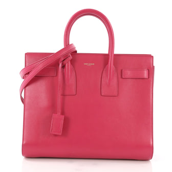 Saint Laurent Sac de Jour Handbag Leather Small Pink 40066256