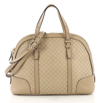 Gucci Nice Top Handle Bag Microguccissima Leather Small Neutral 400662